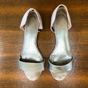 H&M silvery gold blush D’orsay flat sandal US 7.5
